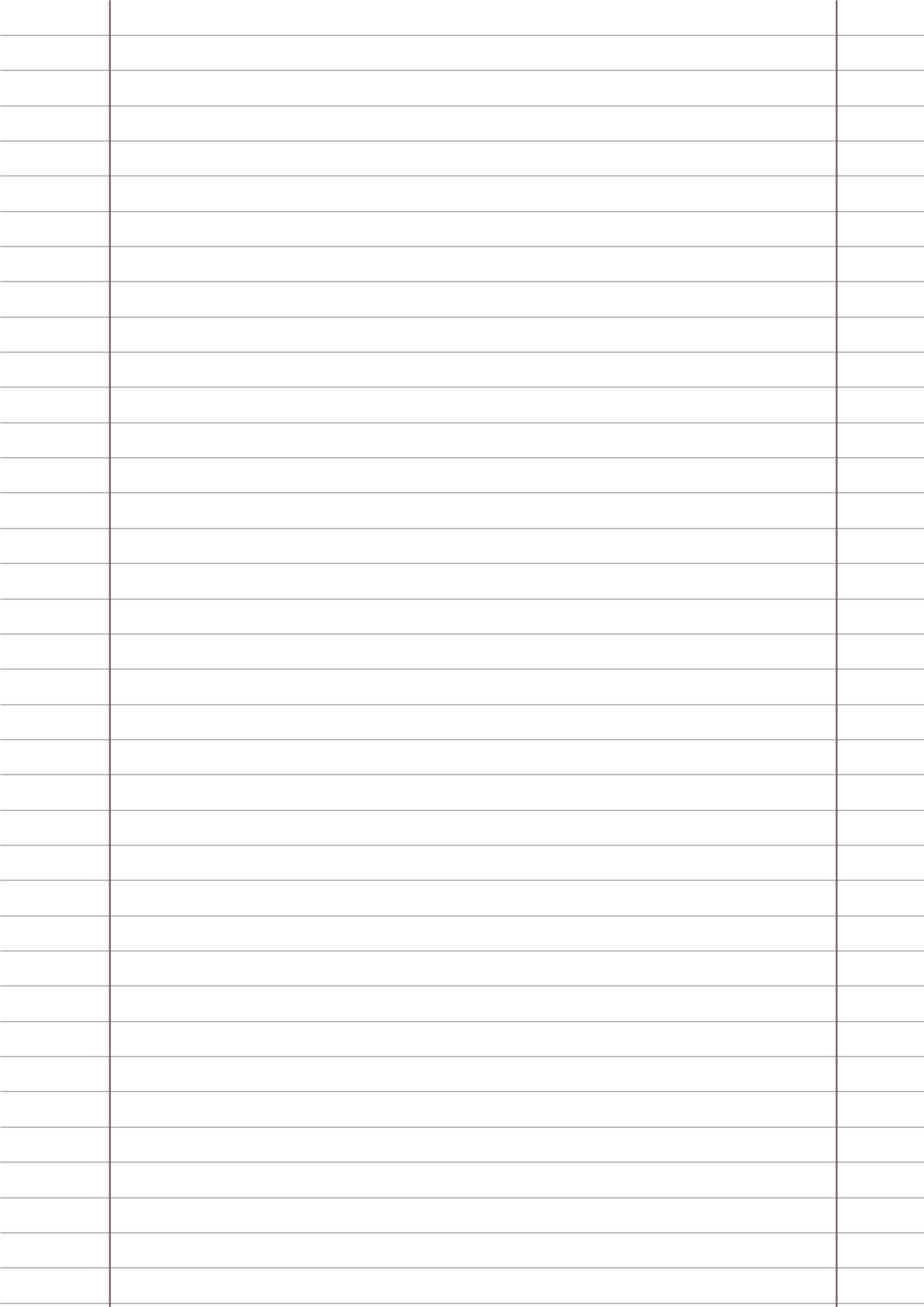 Lined Paper Template PDF Preview with Margins